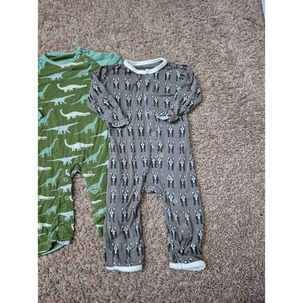 Kickee pants bamboo footies size 0-3 & 3-6 months